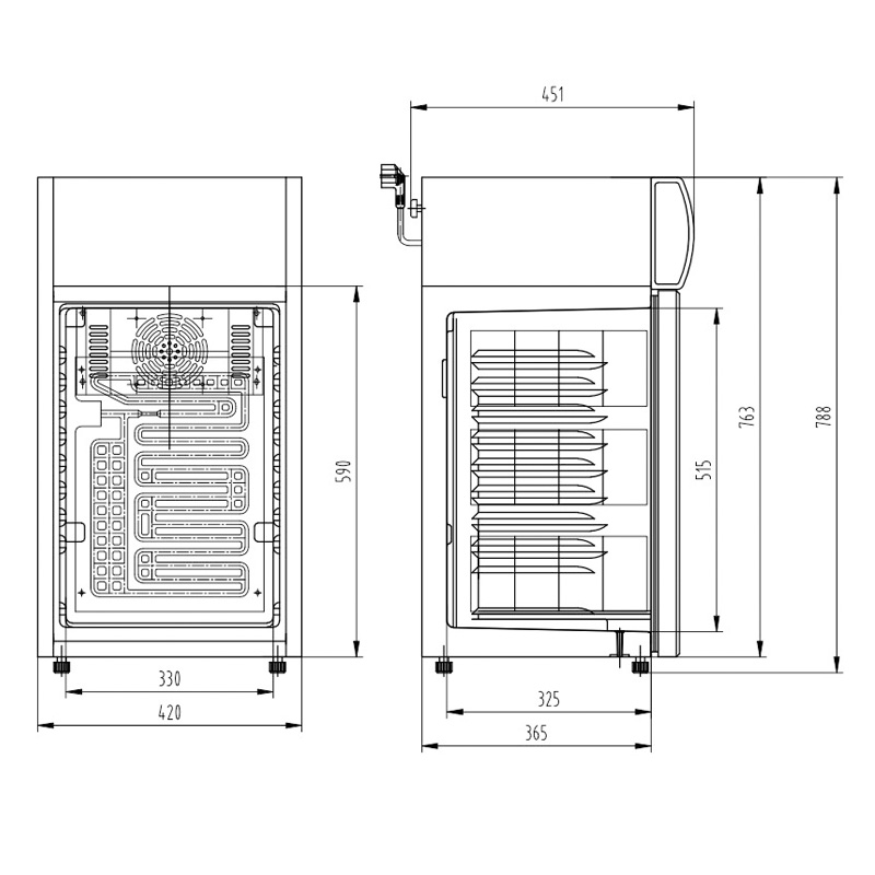 glass door display cooler